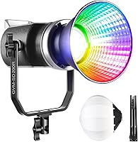 Vista 1 de GVM - Kit de luz de video RGB de 200 W, luz de estudio LED bicolor con caja de luz de linterna de 26 pulgadas, iluminación de fotografía