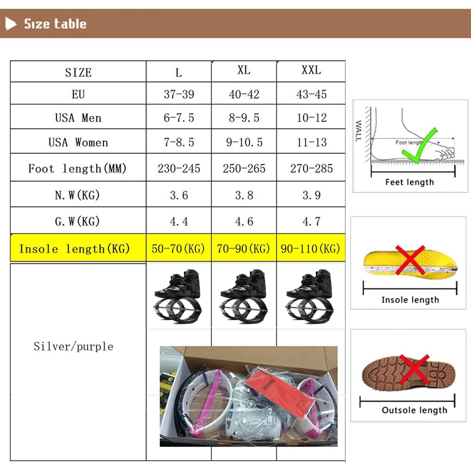 Jumps Botas Zapatos Zapatillas de Rebote Unisex, Entrenamiento físico en Interiores y Exteriores, Botas Lunares para Bajar de Peso, Carga de 50 a 110 kg