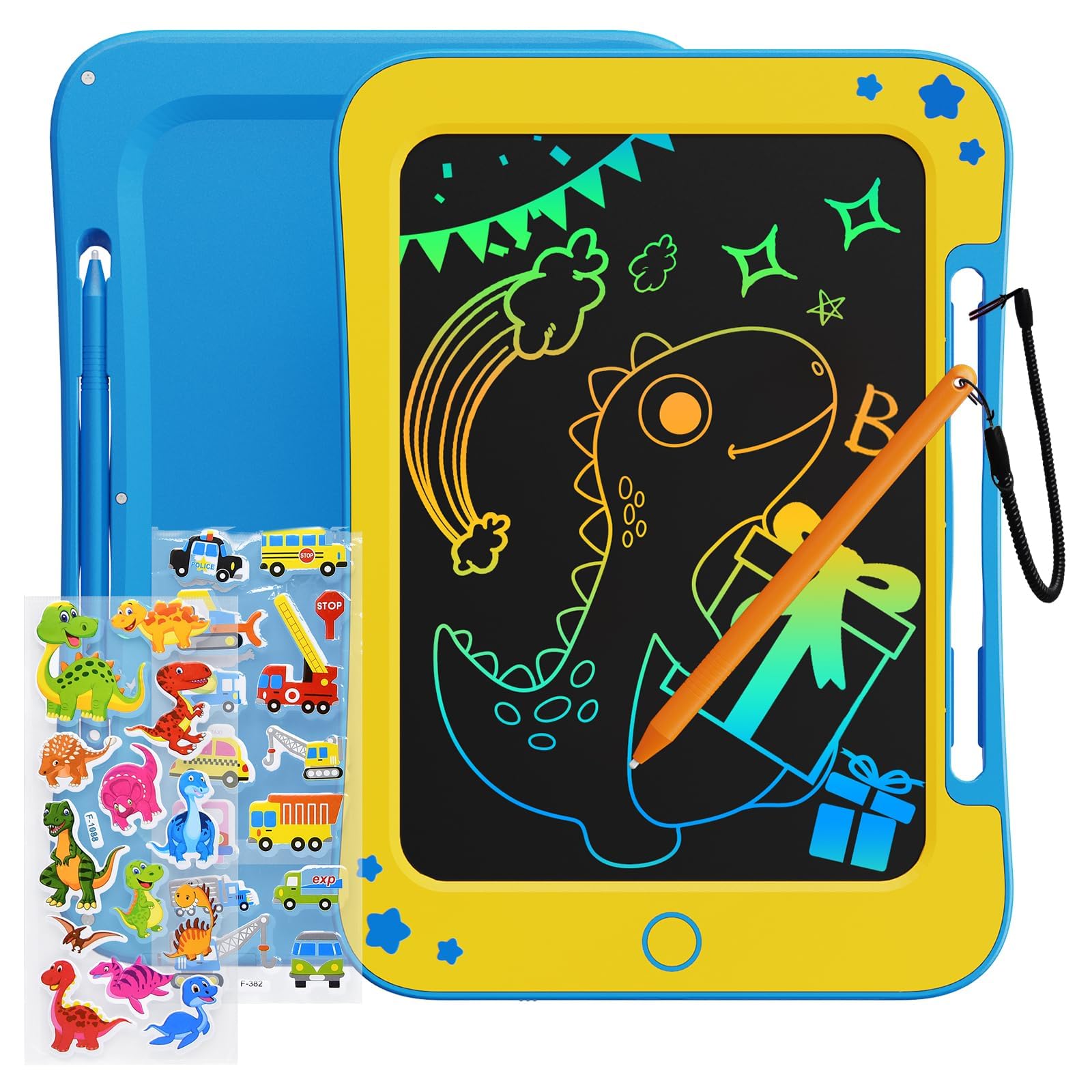 TEKFUN LCD Writing Tablet Kids Toys, 10 inch Colorful Doodle Drawing Board Drawing Tablet, Kids Travel Learning Toys Birthday & Easter Gifts for 3 4 5 6 7 8 Years Old Boys Girls (Pink) — view 9