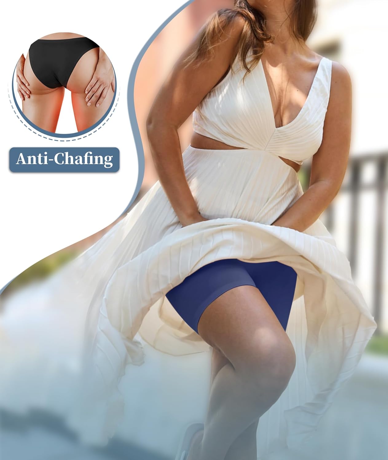 4 Pack Slip Shorts for Under Dress Women Seamless Boyshorts Panties Anti Chafing Shorts - Image 3