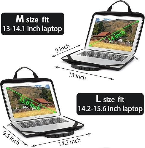 Miniatura 8 de Funda para laptop de 14.1 a 15.6 pulgadas, MacBook Pro Air Chromebook HP Lenovo Work-in Notebook Computadora portátil de carcasa dura para hombres y