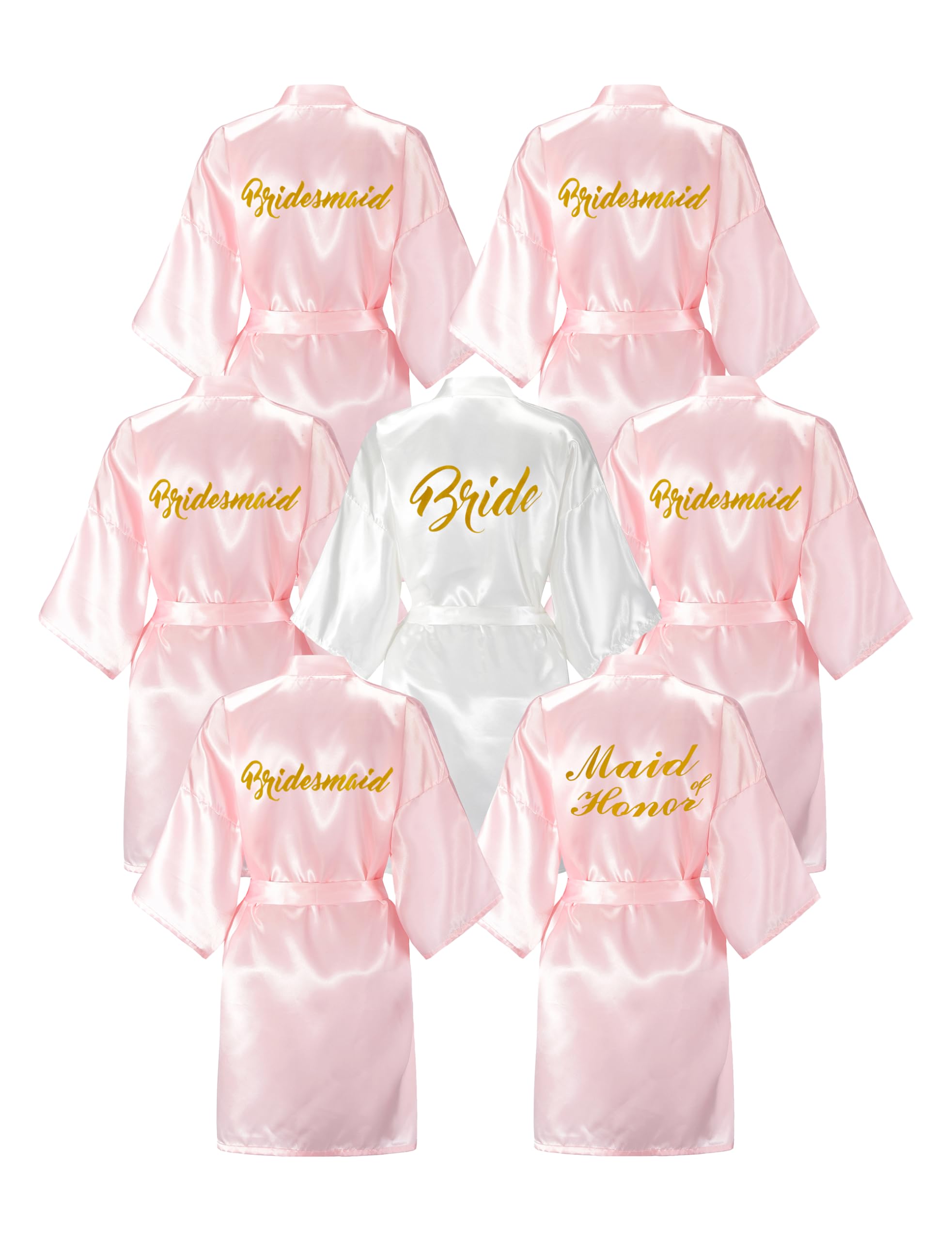 EPLAZA 7 Pcs Bridesmaid Robes