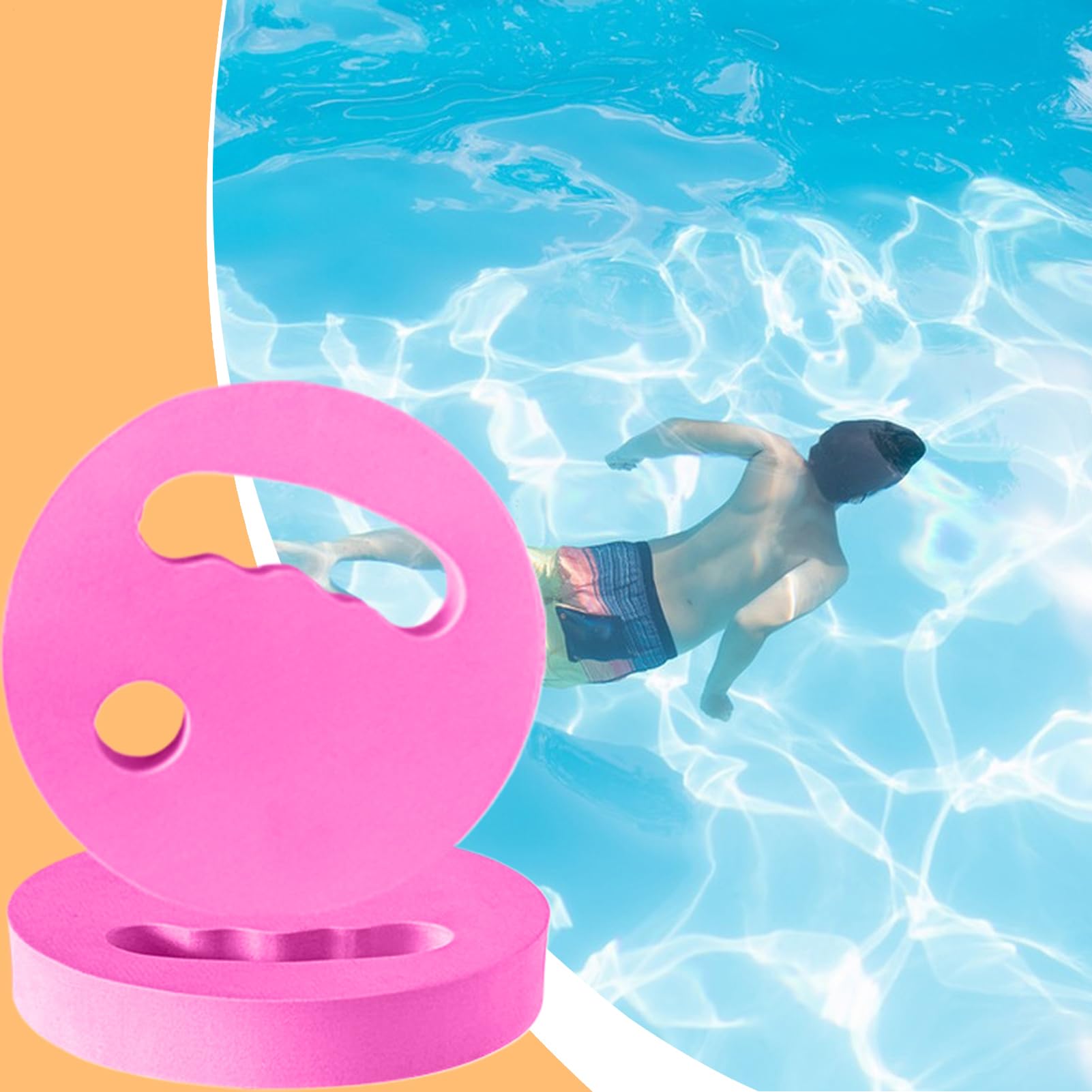 Discos De Ejercicio Acuático | 2 Discos Flotantes De EVA para Natación Y Aeróbic | Discos De Aquagy-m para Entrenamiento En Piscina, Equipo De Aeróbic | Resistencia De Mano para Piscina para Adultos