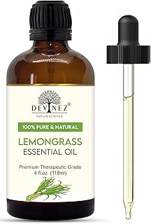 Devinez Lemongrass Essential Oil with Premium Dropper (118 ml) - 100% Natural, Undiluted, Diffusers Oil, for Skin & Hair C...