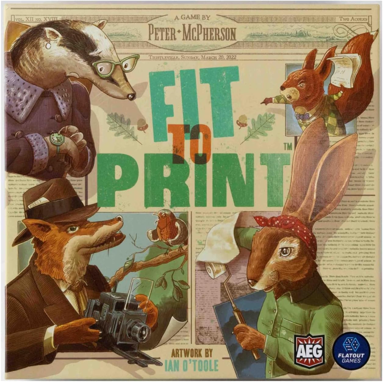 Fit to Print Board Game Kickstarter Deluxe Edition with promos