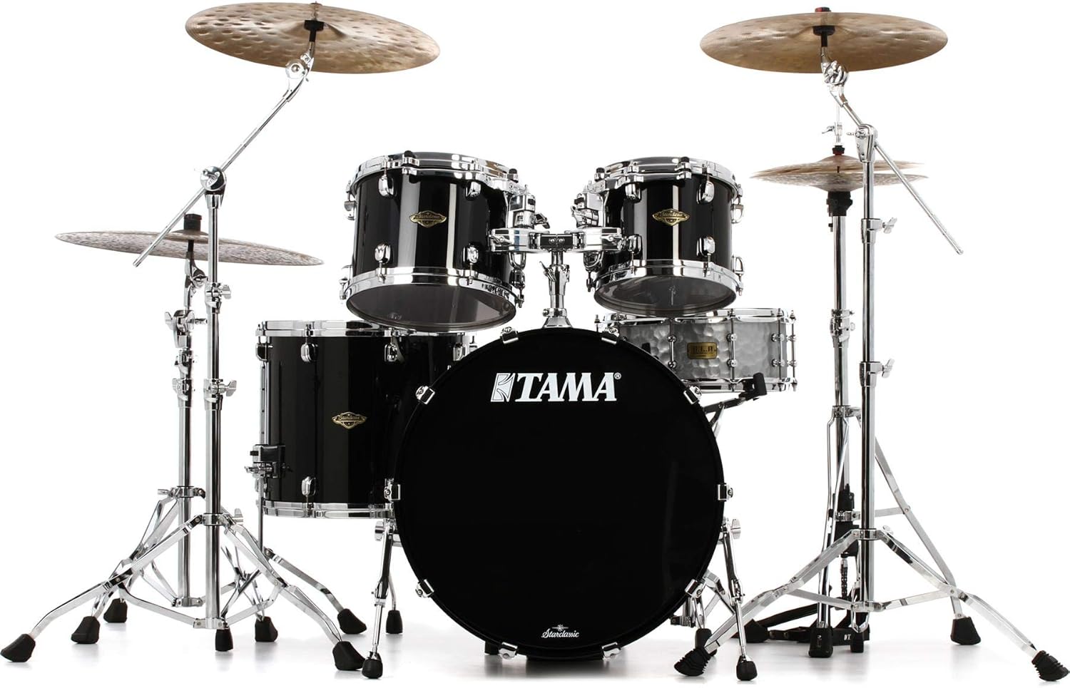 Tama Starclassic Walnut Birch Lacquer 4-Piece Shell Pack - Piano Black