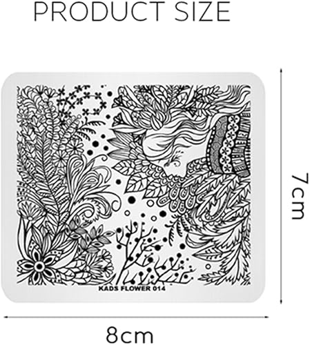 Miniatura 3 de Plato de arte de uñas de pétalos de flores, herramienta de arte de uñas, plantilla de manicura de bricolaje, transferencia de impresora de esmalte