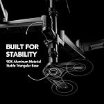 HUANUO Triple Monitor Mount for 17-32 Inch Screens, Adjustment Gaming Triple Monitor Stand with Swivel, Tilt & Rotation, Each Arm Holds 17.6 lbs