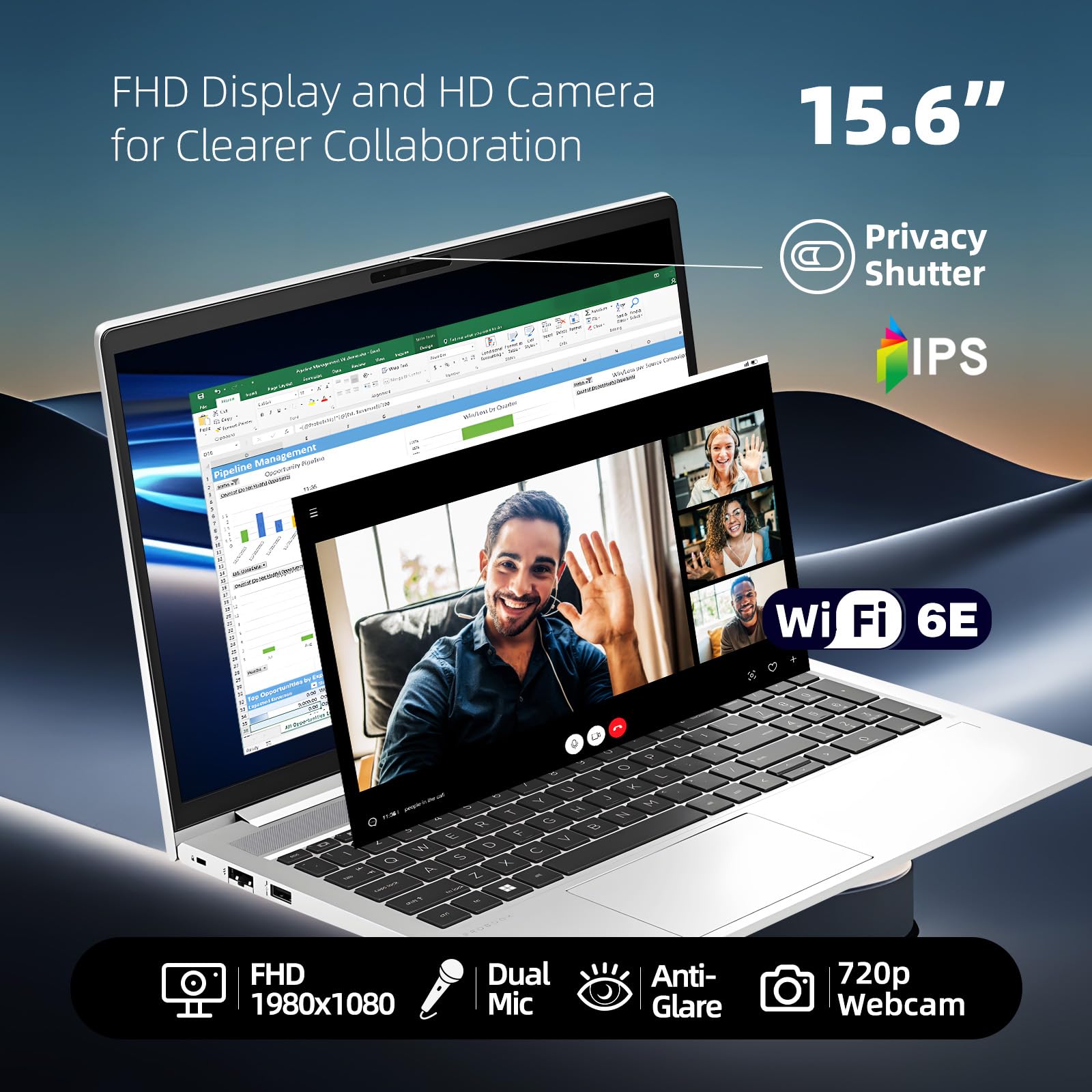 HP ProBook 450 G10 Business Laptop, 15.6