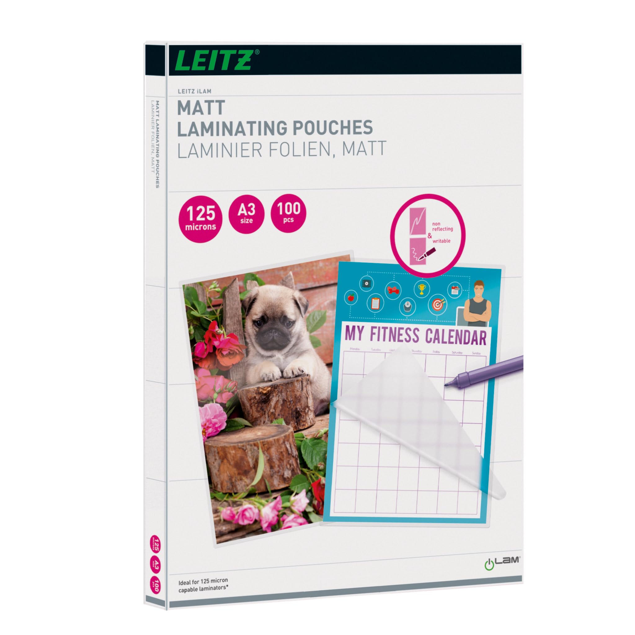 Leitz 16924 Thermal Laminating Pouches 125 Micron A3 Pack of 10