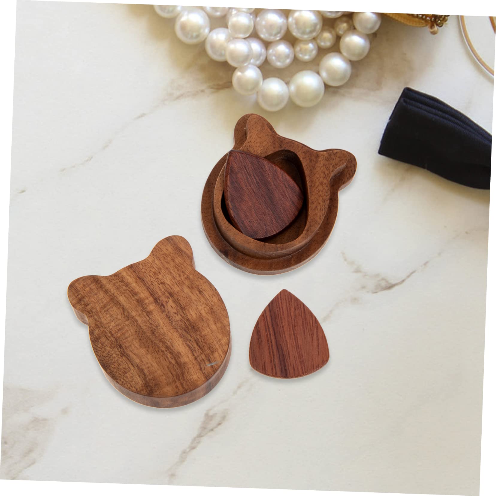 ifundom 4sätze Praktische Holz-Gitarren-Picks Mit Leicht Und Tragbar Sicheres Material Für Gitarristen Und Musikliebhaber