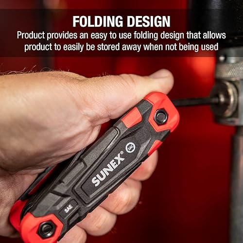 Miniatura 4 de Sunex 98517F SAEMetricJuego de llaves hexagonales plegables de 17 piezas