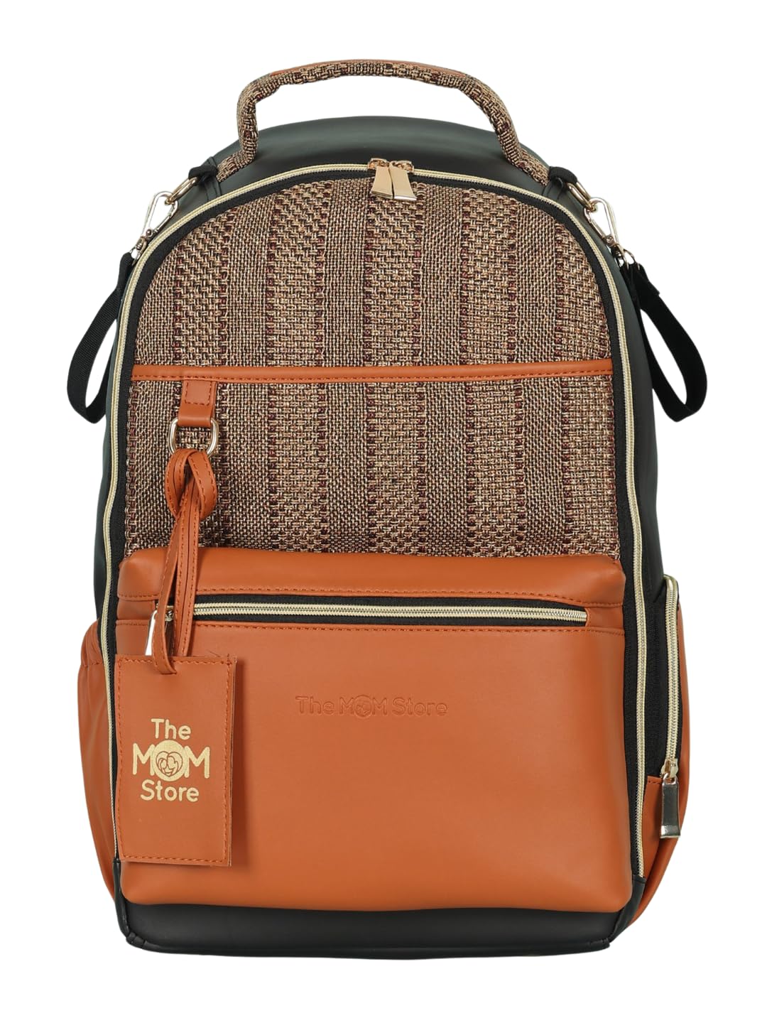 The Mom Store Diaper Bag For Mothers For Travel | Trendy Spacious Diaper Bags for Mom | Maternity Bags For Mother And Baby | High-Density PU Material | Waterproof | Multiple Pockets | Stroller Straps-image-12