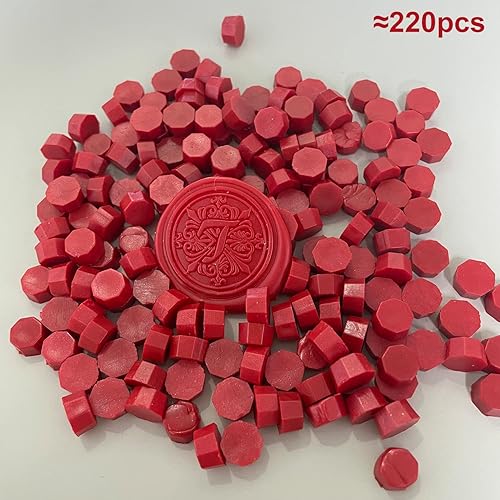 Miniatura 6 de YOKIOU 220 cuentas de sellado de cera para sello de cera (perla púrpura)