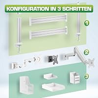 InLine Slatwall Monitor tartó 17-32 colos képernyőhöz, VESA 75/100, fali és asztali rögzítés 7