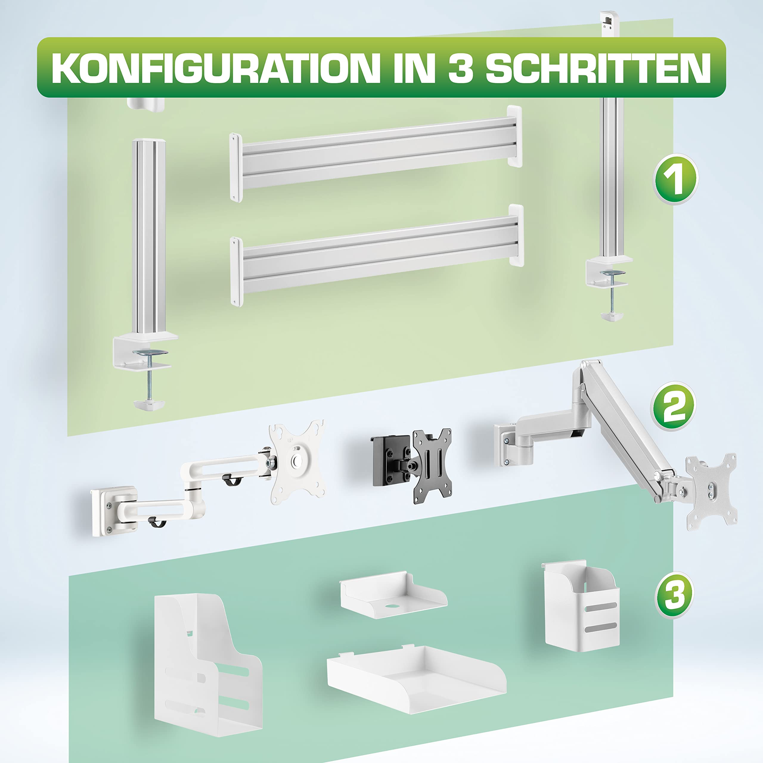 InLine® Półka Slatwall mała, biała