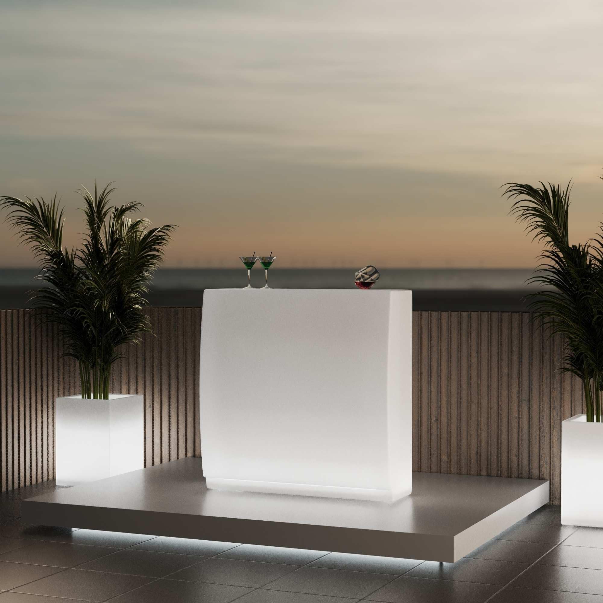 Bancone bar LED RGBW - 64W - Ricaricabile