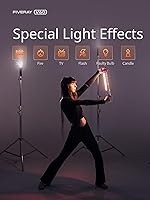 Vista 7 de ZHIYUN V60 - Combo de varitas de luz de video, portátil de 60 W LED regulable, iluminación de fotografía de mano para estudio fotográfico