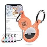 PawsRealm Smart Pet Tracker Holder Compatible with AirTag, for AirTag Holder Dog&Cat Collar with QR Code, Case&ID Tag in One & with Modifiable Pet Online Profile, Instant Location pet Alert