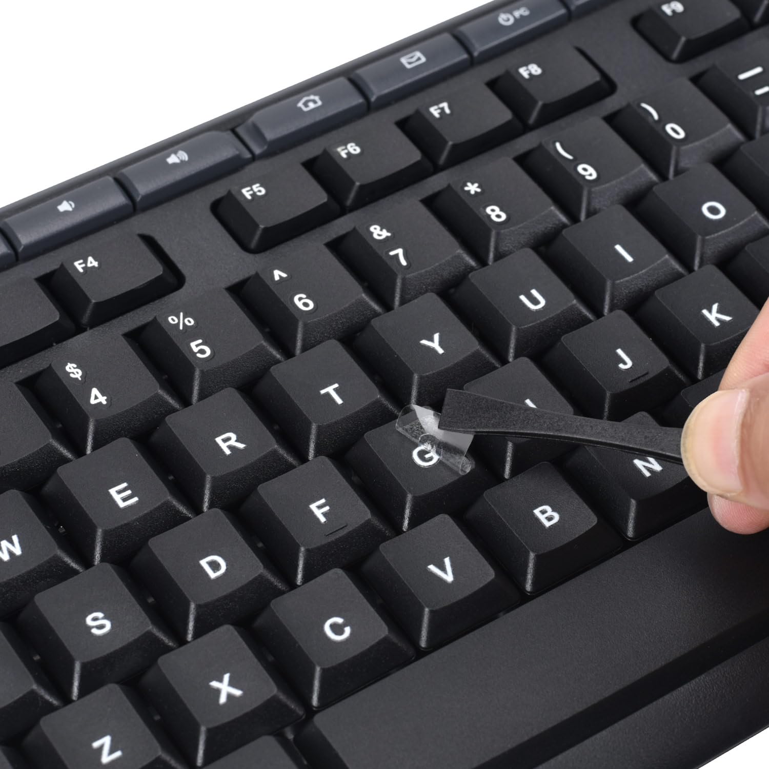 Photo 1 of DAMMOMKO English Keyboard Letter Stickers - Black