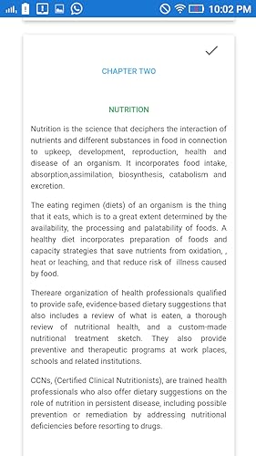 Food and nutrition