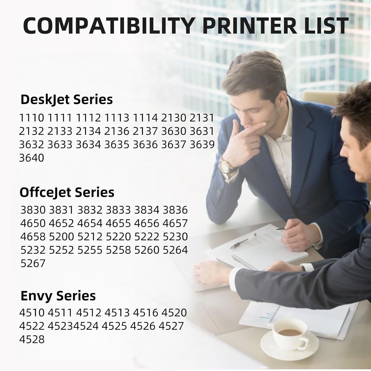 63XL Black Ink Cartridges for HP Ink 63 Replacement for HP 63XL Ink Cartridge Combo Pack Works for HP OfficeJet 3830 4650 5255 5258; Envy 4520 4512; DeskJet 3630 2130 1112 Printer (2 Black)