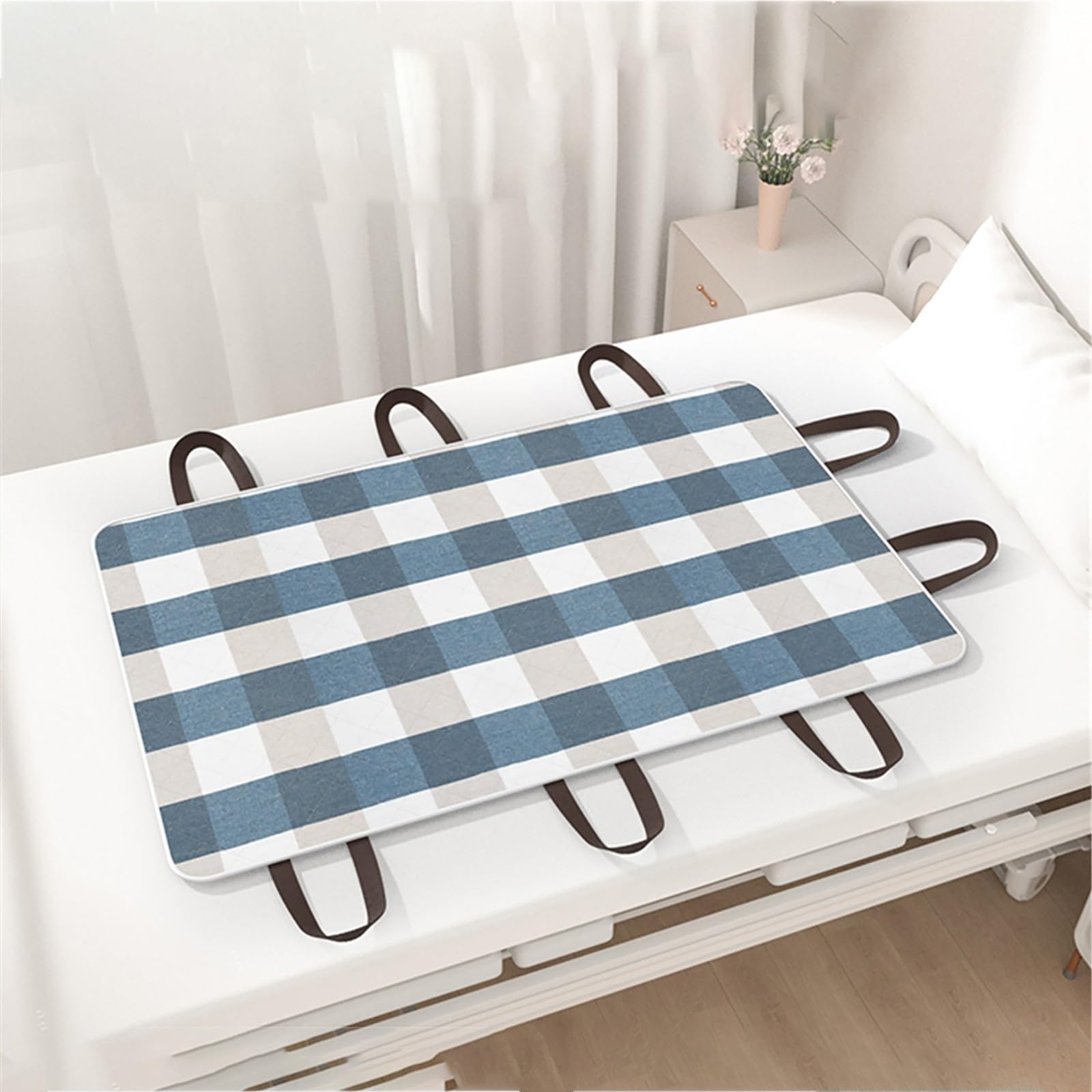 Inkontinenzunterlage Waschbar Underpad Inkontinenz Bettunterlage Schutz Für Unisex Bettunterlage Wasserdicht Bettkissen(115 * 150cm,Dark Blue-Checked)