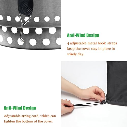 Miniatura 4 de WOMACO Cubierta para fogata individual Yukon - Refugio resistente al aire libre con soporte de poste y asa, impermeable, accesorios para fogatas de