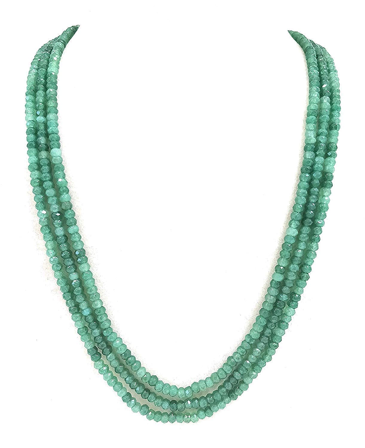 AV Fashion India - Semi Precious Emerald Green Onyx Gemstone Beads 3 Layer Necklace For Girl and Women Green Mala Traditional Stylish Multi Layer Necklace Fashion Jewellery (AV B17) (B08G8TPTTG) Amazon Price History, Amazon Price Tracker