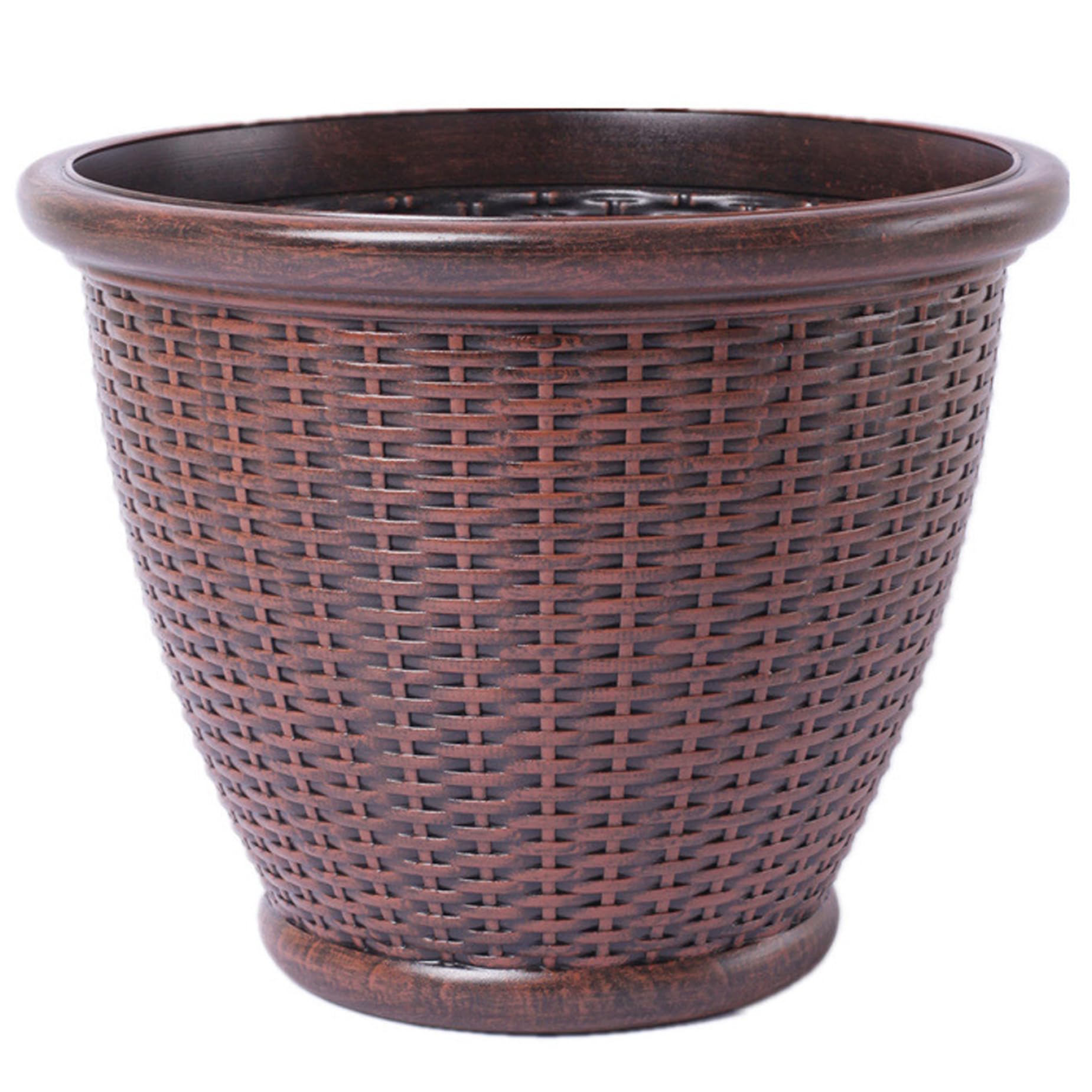 Pots de fleurs en rotin léger de 30,5 cm pour déplacer vos plantes sans effort