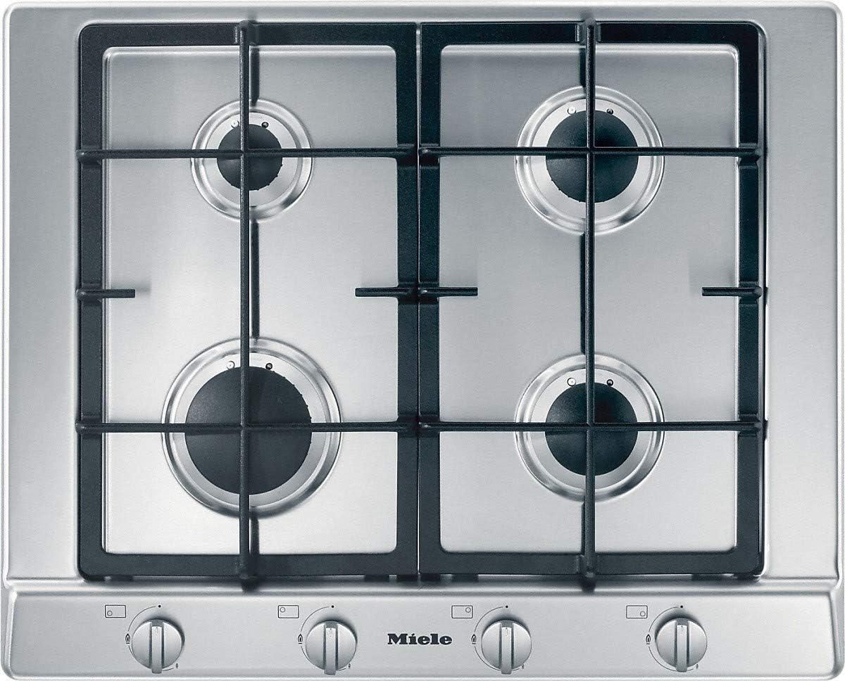 Miele KM 2011 G, Piano Cottura a Gas, 60 cm, 4 Fuochi, Acciaio Inox
