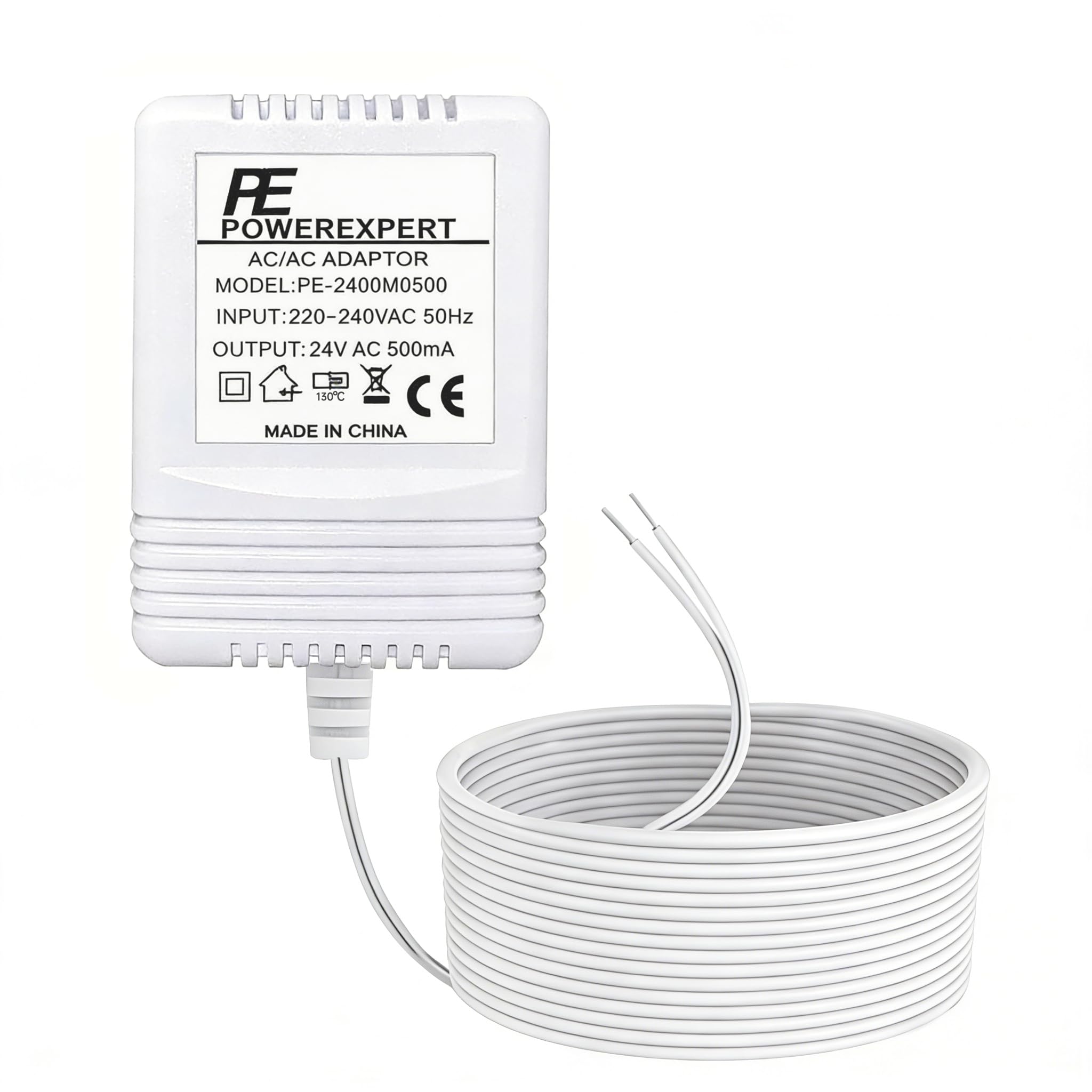 24V 500mA C Wire Adapter Compatible with Thermostat and Doorbell Transformer, Compatible with Ring Doorbell, Nest, Ecobee, Sensi Smart WiFi Thermostat, Honeywell, Nest Hello,8M (315") Cord