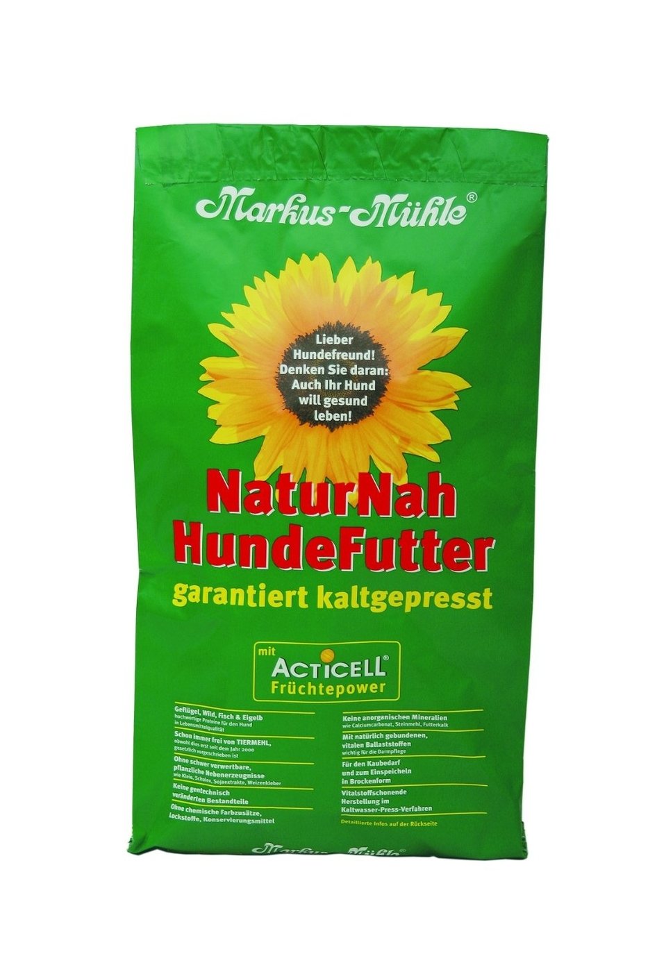 Markus Mühle Naturnah Hundefutter 15kg Huhn & Wild, 100% Kaltgepresst, Hohe Bioverfügbarkeit, Sehr Gute Verdaulichkeit