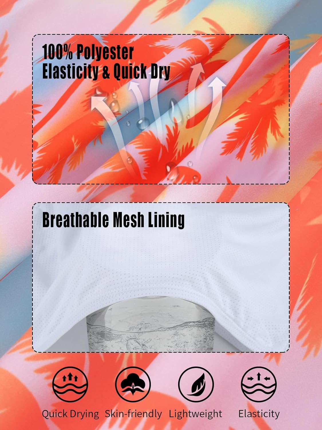 RELLECIGA Men's Board Shorts Quick Dry 9 Inch Swim Trunk with Mesh Lining - Image 4