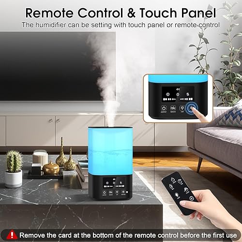 Miniatura 3 de Humidificadores para dormitorio, humidificadores de niebla fría para habitación grande, humidificadores de llenado superior de 3 litros para el