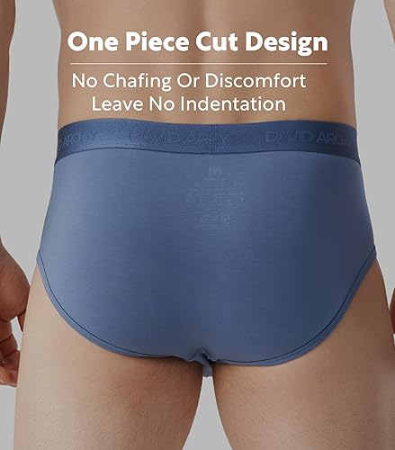 Miniatura 4 de DAVID ARCHY Calzoncillos para hombre Modal sin bragueta bolsa de soporte suave y cómodo para hombre, paquete de 4