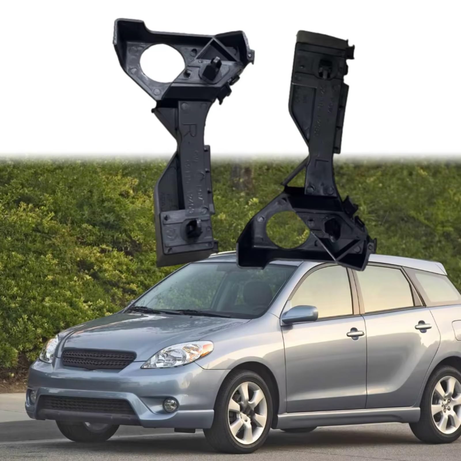 Compatible Con Toyota Para Matrix 2003 2004 2005 2006 2007 2008 Par Soportes De Montaje Parachoques Delantero Izquierdo Y Derecho 5211502070 Montaje del parachoques