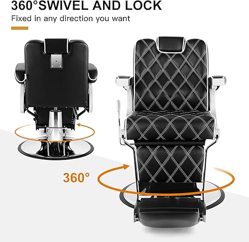 Miniatura 7 de Artist hand Silla de peluquería multiusos con respaldo ancho, silla reclinable para peluquero, silla de tatuaje, silla de maquillaje para equipo de