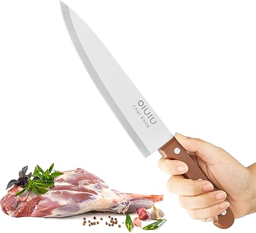 Miniatura 8 de Cuchillo de chef de 8 pulgadas, cuchillo de cocina afilado con funda protectora para cuchillo, cuchillo afilado con mango ergonómico, acero