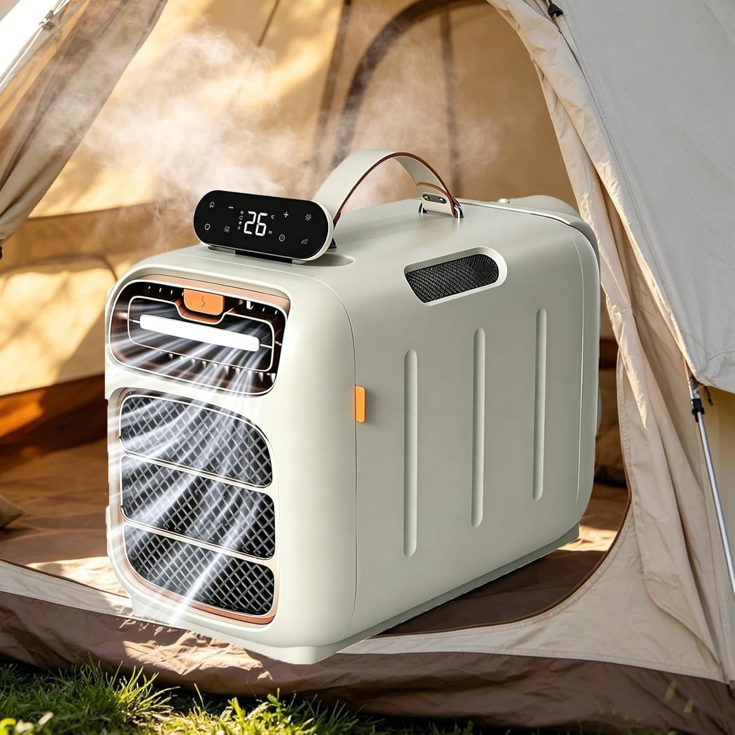 Ymaomao Multicolor Portable Air Conditioner, Fast Cooling Outdoor Air Conditioner, Portable Ac Tent Air Conditioner, Cooling, 3 Wind Speeds，Dehumidification, Timing, 420W Low Power Consumption Camping Tent, Rv