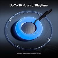 Vista 2 de Altavoz impermeable IPX7 con luz LED dinámica, altavoz de ducha Bluetooth, altavoces Bluetooth portátiles, flotante, estéreo inalámbrico verdadero