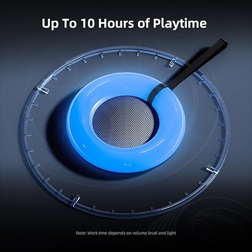 Miniatura 2 de Altavoz impermeable IPX7 con luz LED dinámica, altavoz de ducha Bluetooth, altavoces Bluetooth portátiles, flotante, estéreo inalámbrico verdadero