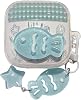 Funda protectora transparente con patrón de mariposas brillantes para audífonos Redmi Buds 6 Play con colgante 1