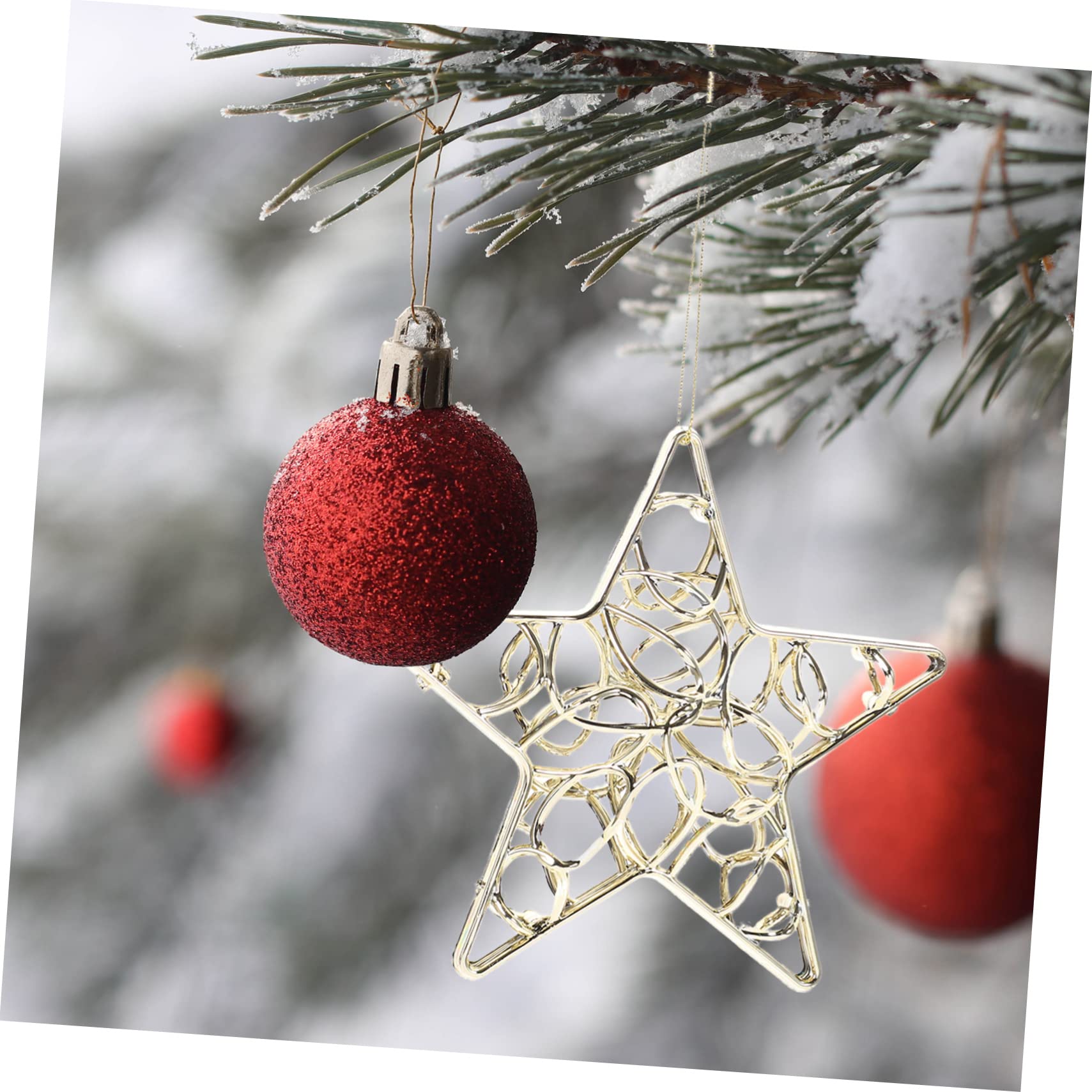 PRETYZOOM STK Weihnachtsschneeflocke-Anhänger Christbaumschmuck Weihnachtsbaum Schneeflocke weihnachtsdeko winterdeko Schneeflocke dekorativer Anhänger Weihnachtsparty-Dekoration Plastik