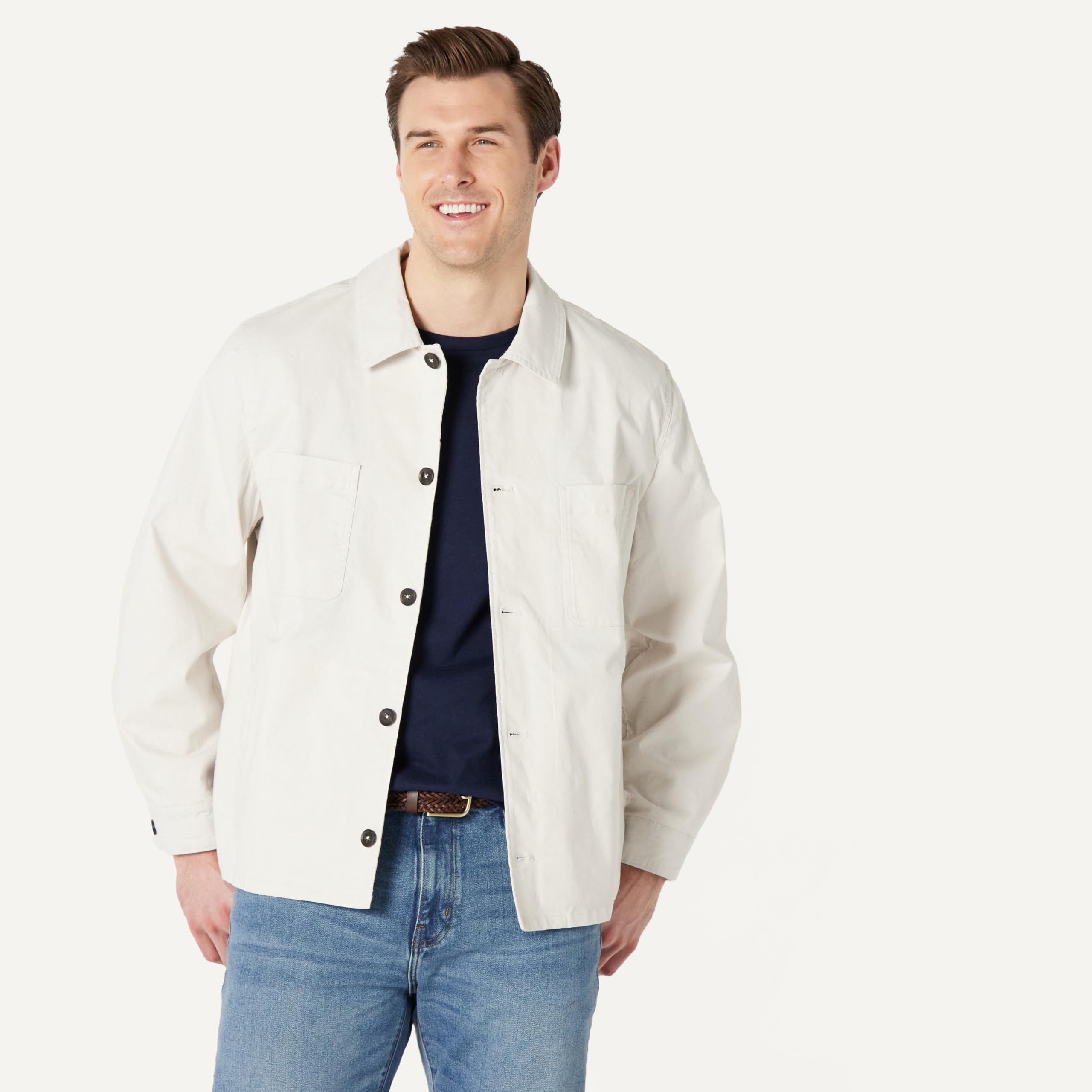 Amazon Essentials Uomo Giacca Pratica in Cotone Elasticizzato con vestibilità Comoda