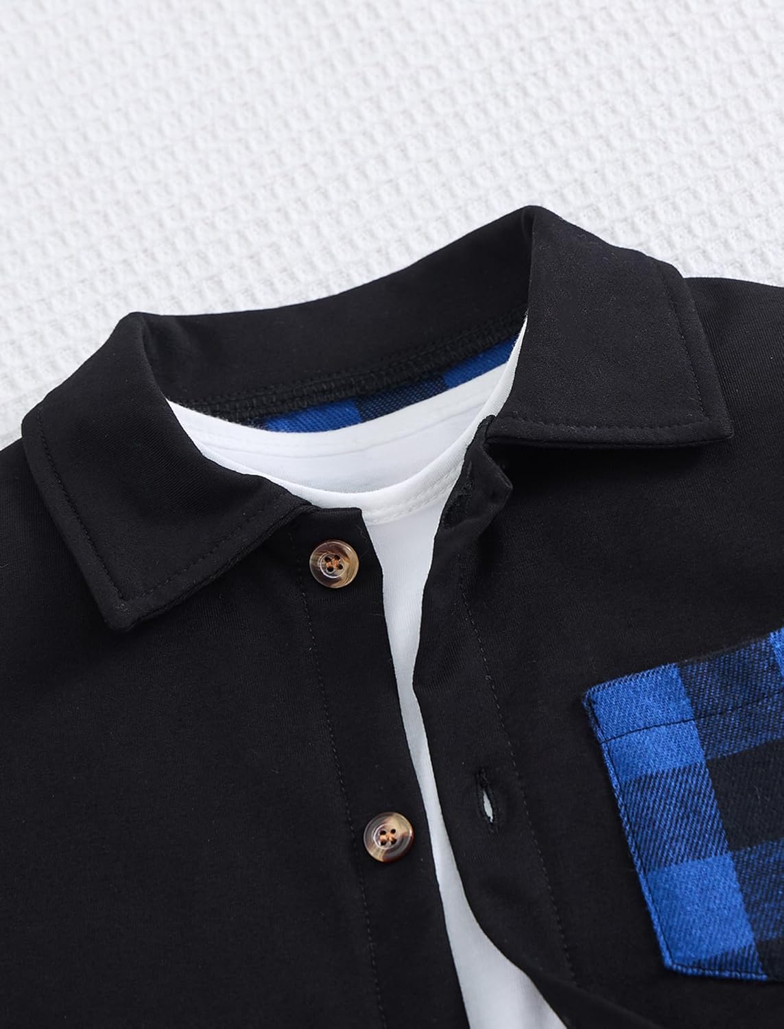 Toddler Baby Boy Clothes Flannel Long Sleeve Plaid Shirt Ripped Denim Jeans Outfit Set Boys Fall Outfits 2-6 Years - Image 7