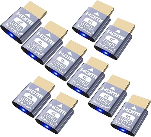 Enchufe simulado HDMI compatible con pantalla sin cabeza emulador DDC EDID Headless Ghos con Windows Mac OSX Linux Ideal para aceleración de