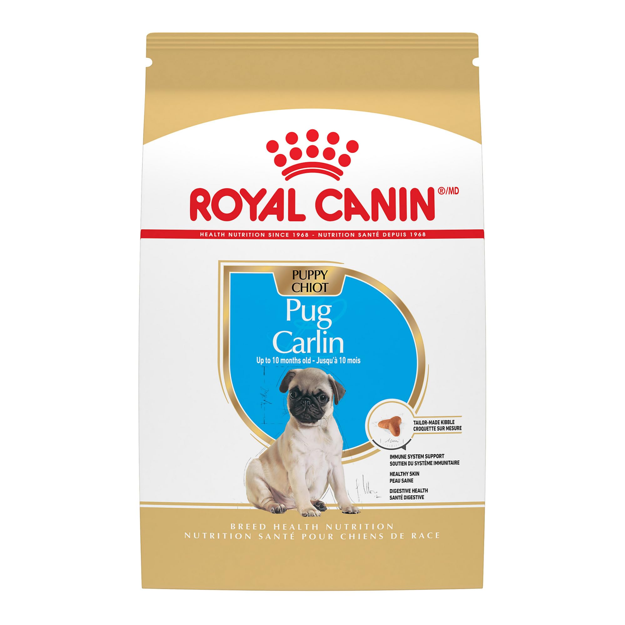 Royal Canin Breed Health Nutrition Pug Puppy Dry Dog Food, 2.5 lb Bag