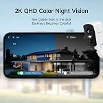 Fanxiang 2K Caméra de sécurité sans fil Caméra de batterie rechargeable extérieure WiFi, 300° La rotation des pans, AI Détection des mouvements, PIR, vision nocturne couleur, lumière, sirène, discours à deux sens, IP65, Stockage SD/Cloud
