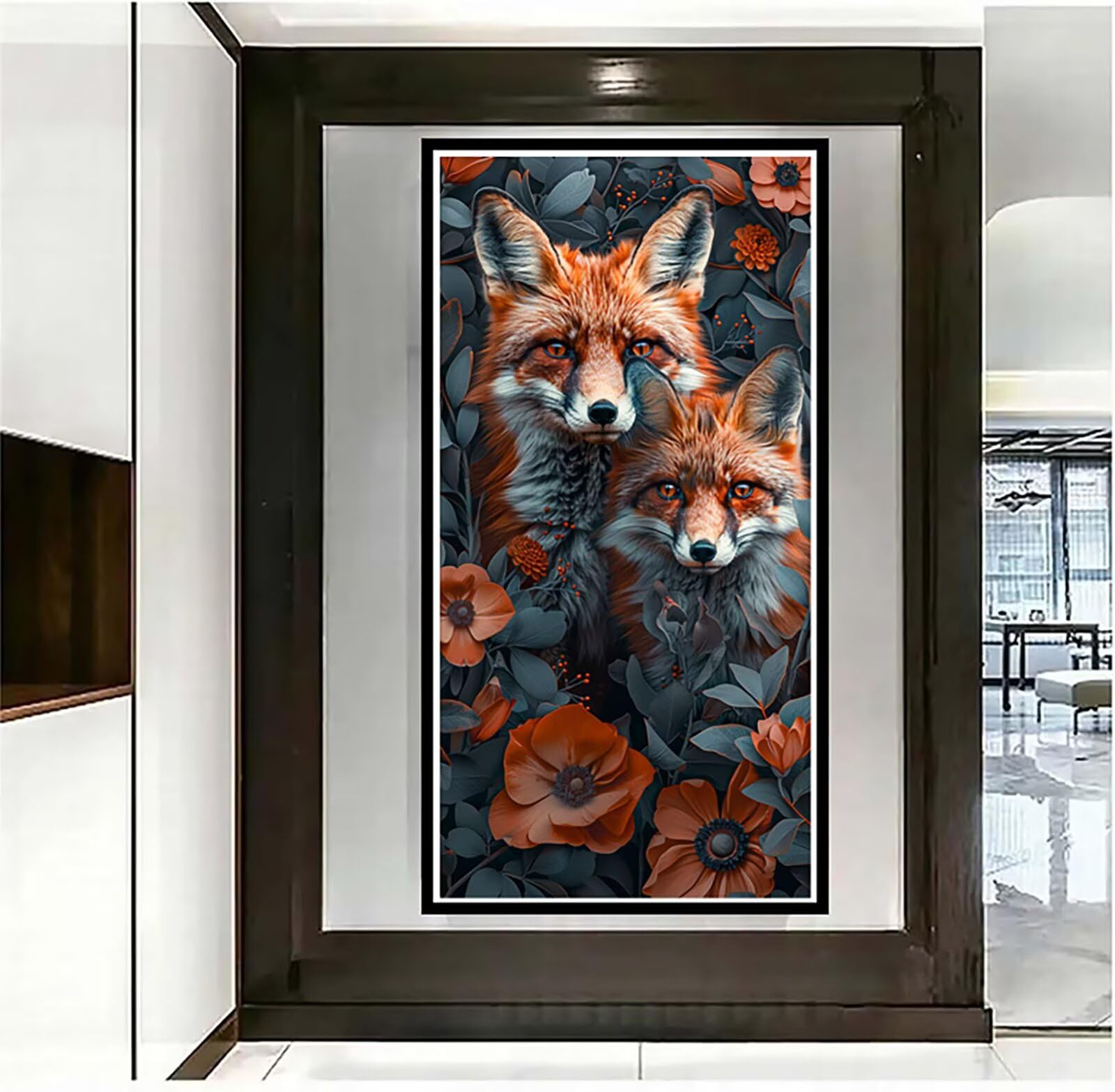 Dipingere con i Numeri Adulti Animale, Dipingere con i Numeri Pianta, Fai da te Paint by Numbers per Principianti, Hobby Creativi Adulti, Painting by Numbers per Decorazioni Casa 80x160cm W-9173